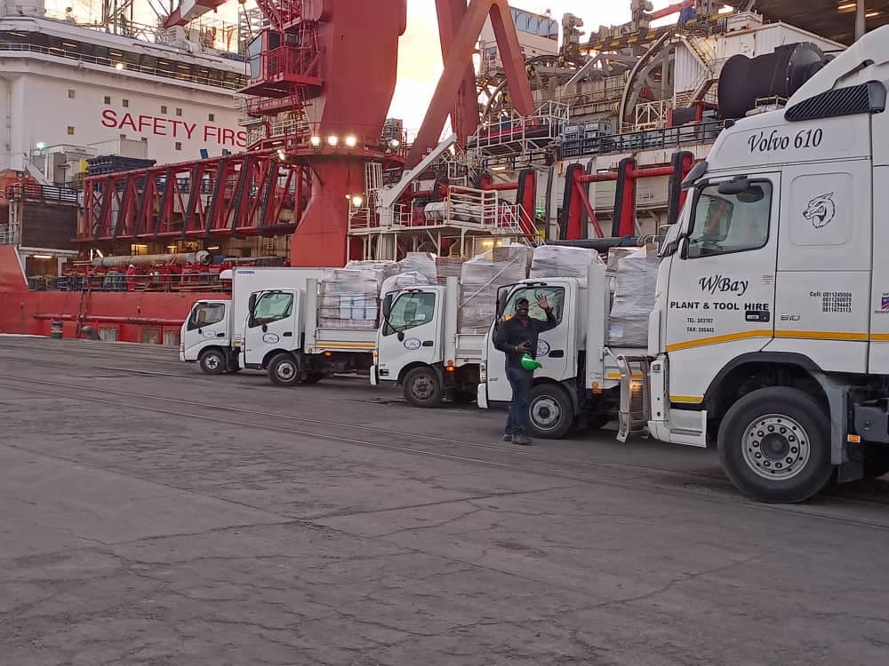 Daron truck fleet operating at night
